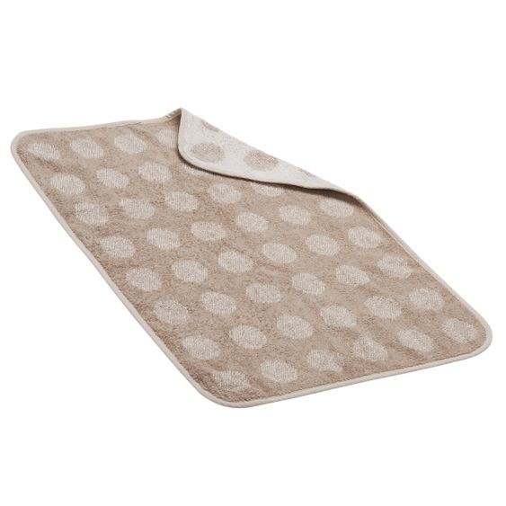 Leander Wickelauflage & Wickelkissen Set Matty abwischbar inkl. Auflage Topper und Kapuzen-Badetuch Hoodie - Cappucino