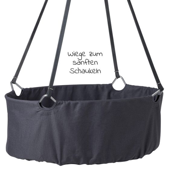 Leander Wiege Classic inkl. Matratze & Deckenhaken - Grau