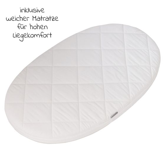 Leander Wiege Classic inkl. Matratze & Deckenhaken - Grau