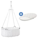 Wiege Classic inkl. Matratze & Deckenhaken - Weiß