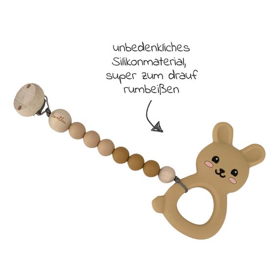 Leo et Lea Beißkette - Rabbit - Camel