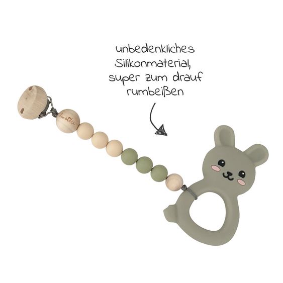 Leo et Lea Beißkette - Rabbit - Grey