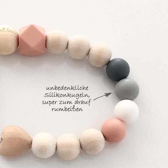 Leo et Lea Schnullerkette - Nelio - Dusty-Rose