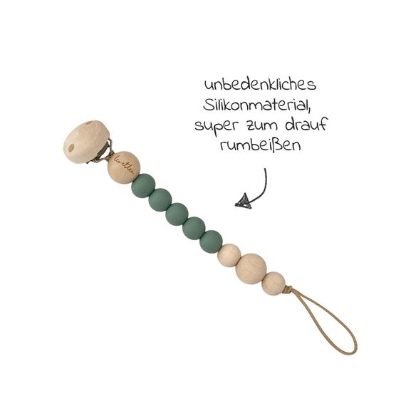 Leo et Lea Schnullerkette - Sunset - Sage