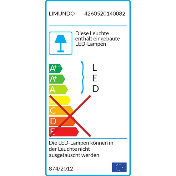 Limundo Lampada da parete per bambini Eddy - Blu