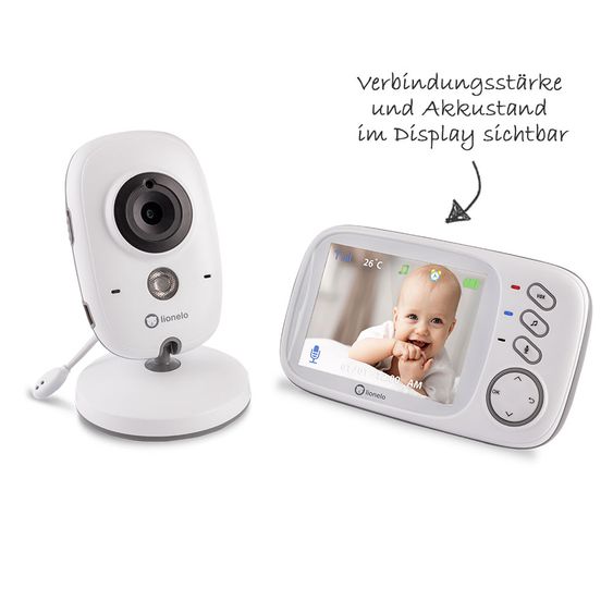 Lionelo Babyphone inkl. Babymonitor - Babyline 6.1 - Weiss