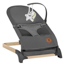 Baby bouncer June Air usable from birth up to 9 kg with mesh cover incl. toy sheet with 2 toys - Grey Graphite