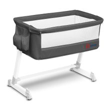 Beistellbett inkl. Mosquitonetz & Organizer - Theo - Dunkelgrau