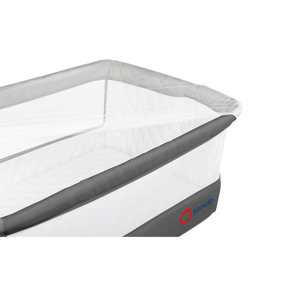 Lionelo Beistellbett inkl. Mosquitonetz & Organizer - Theo - Dunkelgrau