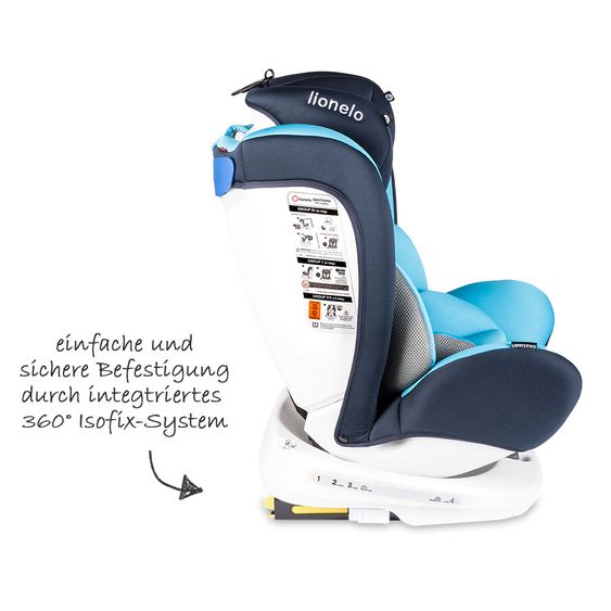 Lionelo Kindersitz - Bastiaan 360° - ISOFIX - Blau / Weiß