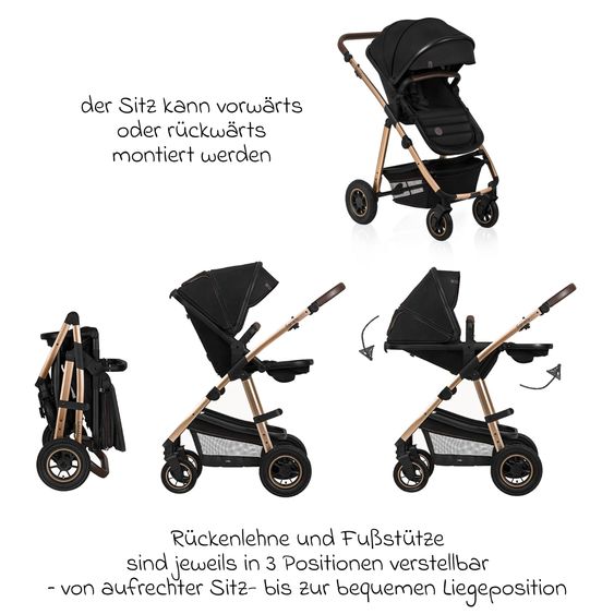 Lionelo Passeggino Amber 2 in 1 - Nero Onice