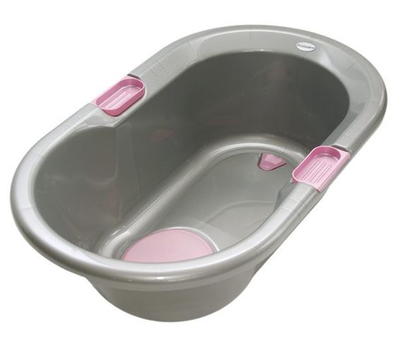 Lockweiler Baby-Badewanne De Luxe - Perl Silber Rose