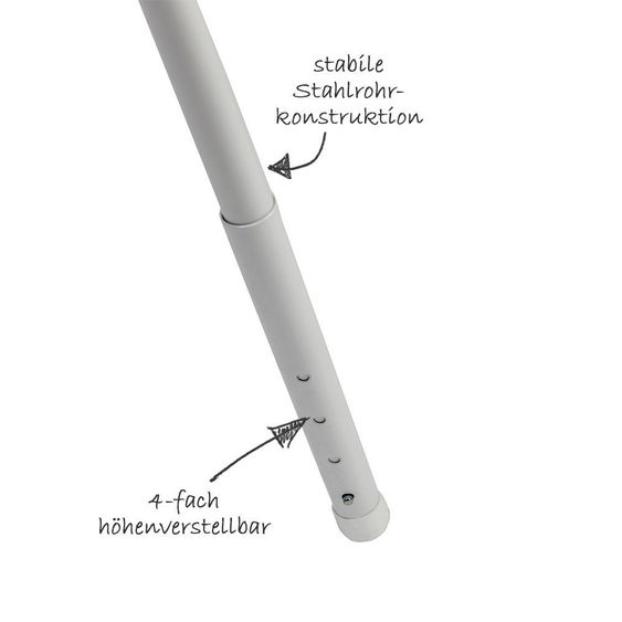 Lockweiler Wannenständer höhenverstellbar & klappbar - Weiß
