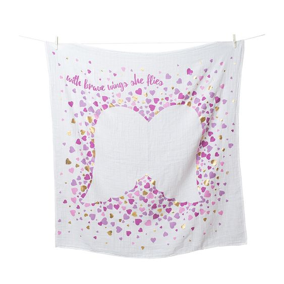Lulujo Baby-Meilenstein-Decke inkl. Kartenset - Brave Wings