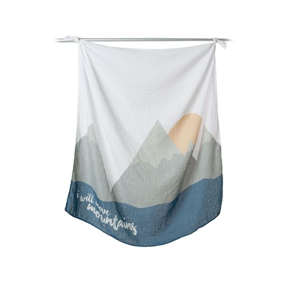 Lulujo Baby-Meilenstein-Decke inkl. Kartenset - I will move mountains