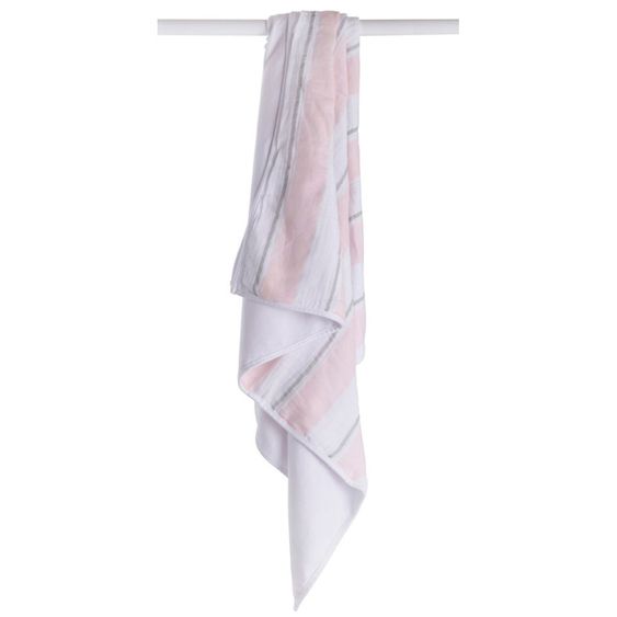 Lulujo Kinderdecke Baumwolle - Childhood - Pink Stripe