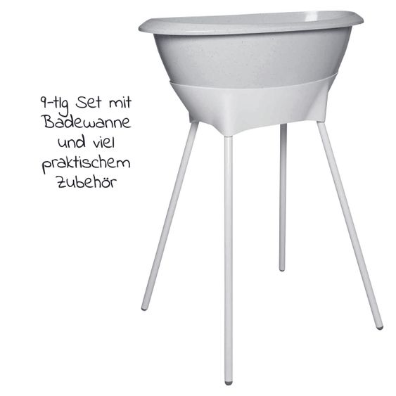 LUMA babycare 9-tlg. Bade- & Pflegeset - Light Grey