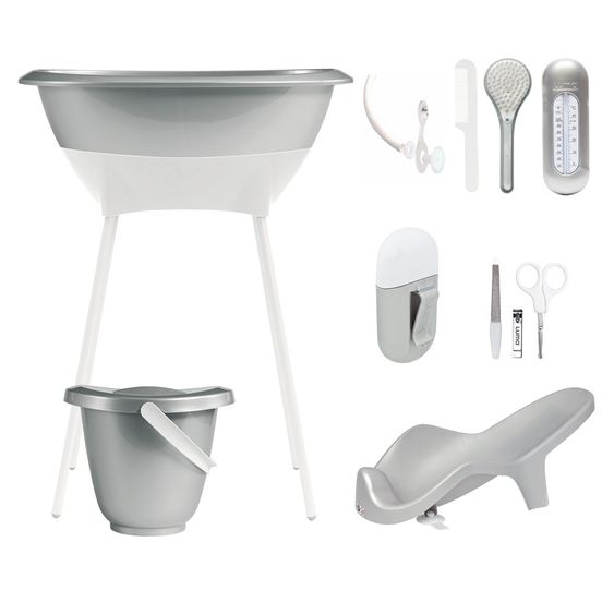 LUMA babycare 9-tlg. Bade- & Pflegeset - Sparkling Silver