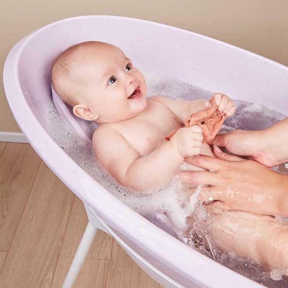 LUMA babycare Set da 9 pezzi per il bagno e la cura del corpo - Speckle Lilac