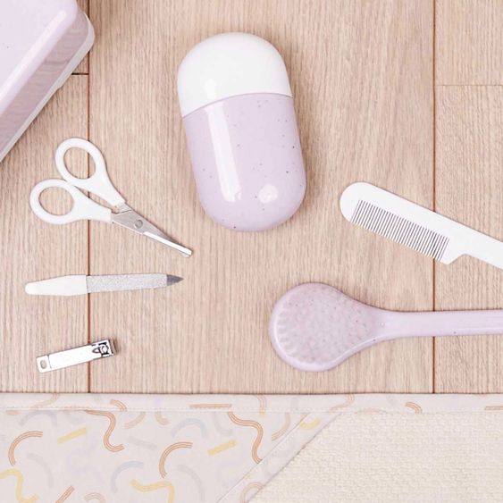 LUMA babycare Set da 9 pezzi per il bagno e la cura del corpo - Speckle Lilac