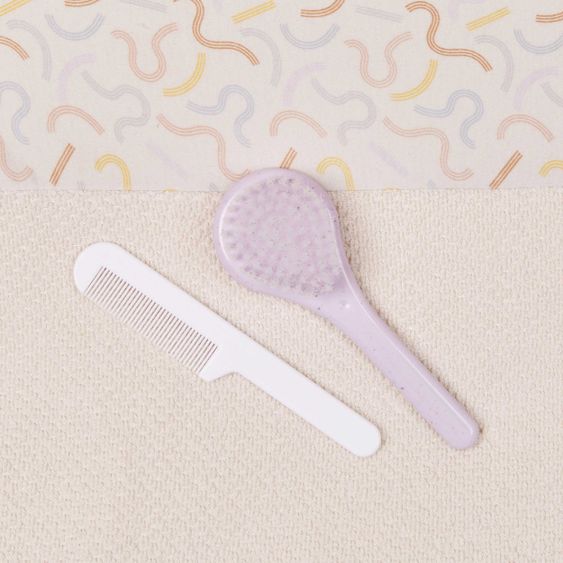 LUMA babycare Set da 9 pezzi per il bagno e la cura del corpo - Speckle Lilac