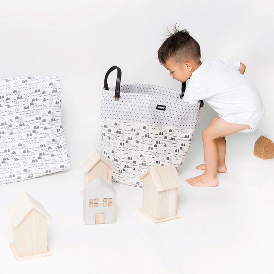 LUMA babycare Aufbewahrungskorb Groß - Little Houses