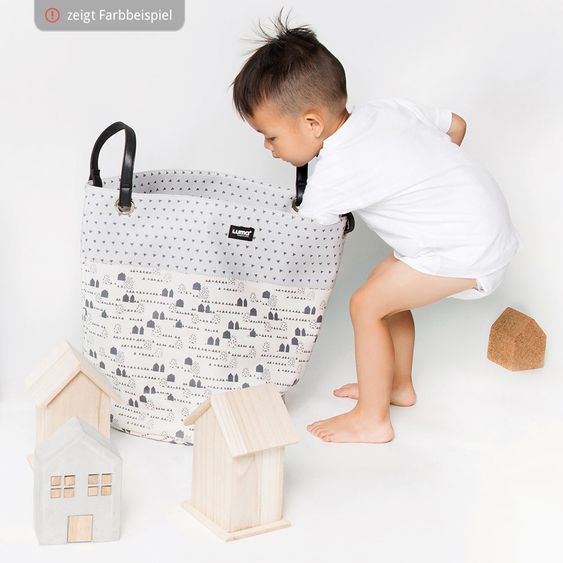 LUMA babycare Aufbewahrungskorb Groß - Racoon Mint