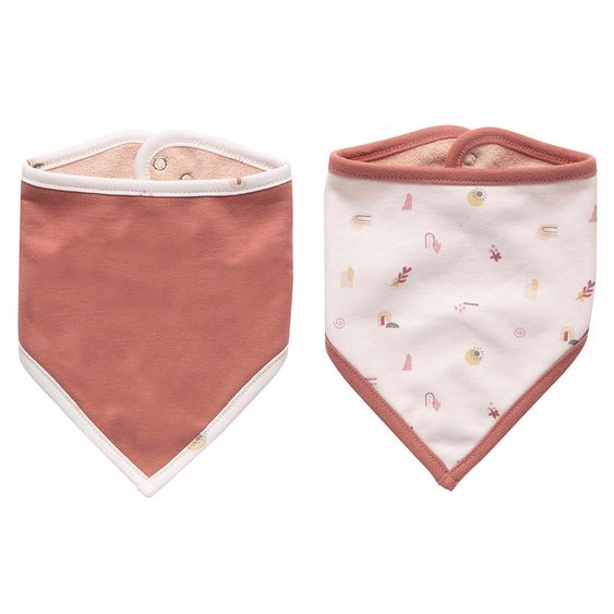LUMA babycare Bandana Lätzchen 2er Pack - Sunset Shapes