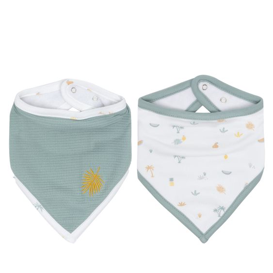 LUMA babycare Bandana Lätzchen 2er Pack - Tropical Island