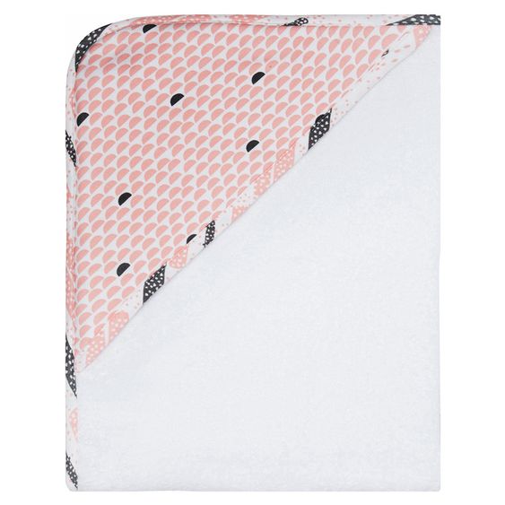 LUMA babycare Kapuzenbadetuch 85 x 75 cm - Peach Moon