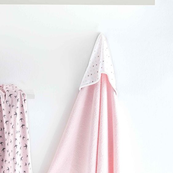 LUMA babycare Hooded bath towel 85 x 75 cm - Pretty Pink