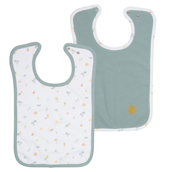 LUMA babycare Lätzchen mit Druckknopf 2er Pack - Tropical Island