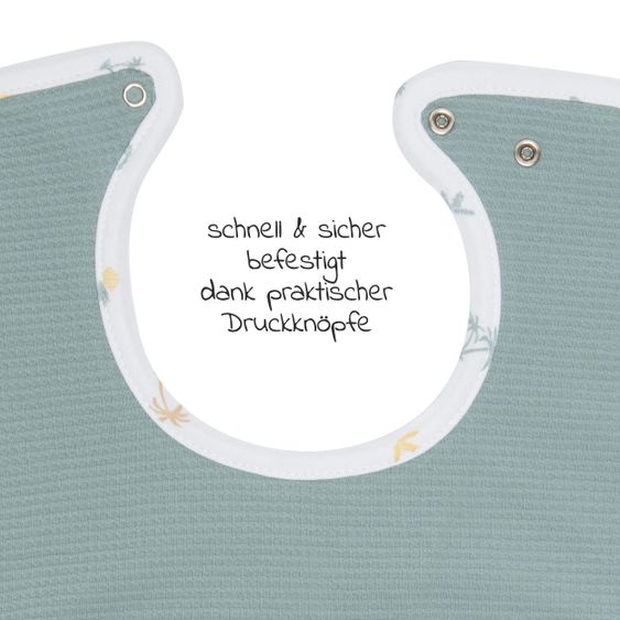 LUMA babycare Lätzchen mit Druckknopf 2er Pack - Tropical Island