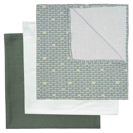 LUMA babycare Mulltuch 3er Pack - Muslin 70 x 70 cm - Bow Deco