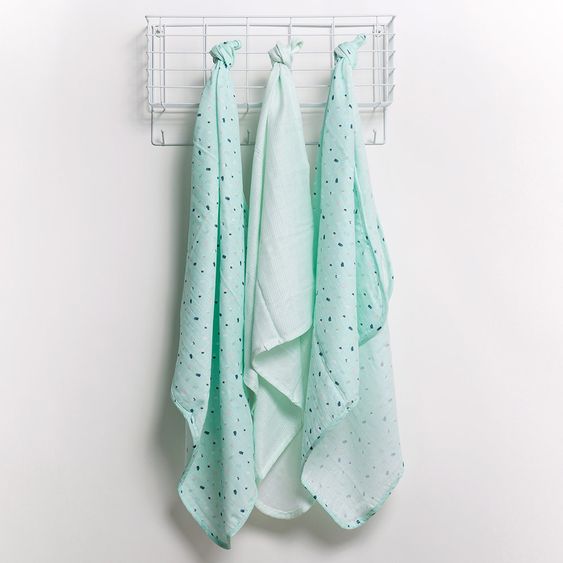 LUMA babycare Mullwindel 3er Pack Musselin 70 x 70 cm - Ice Cream