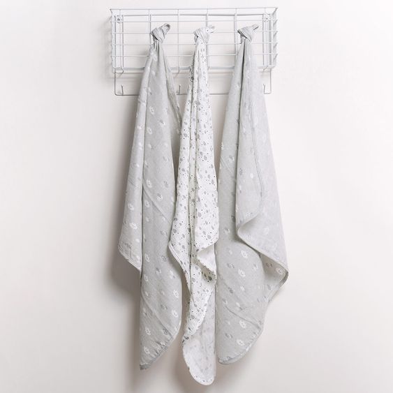 LUMA babycare Mullwindel 3er Pack Musselin 70 x 70 cm - Lovely Sky