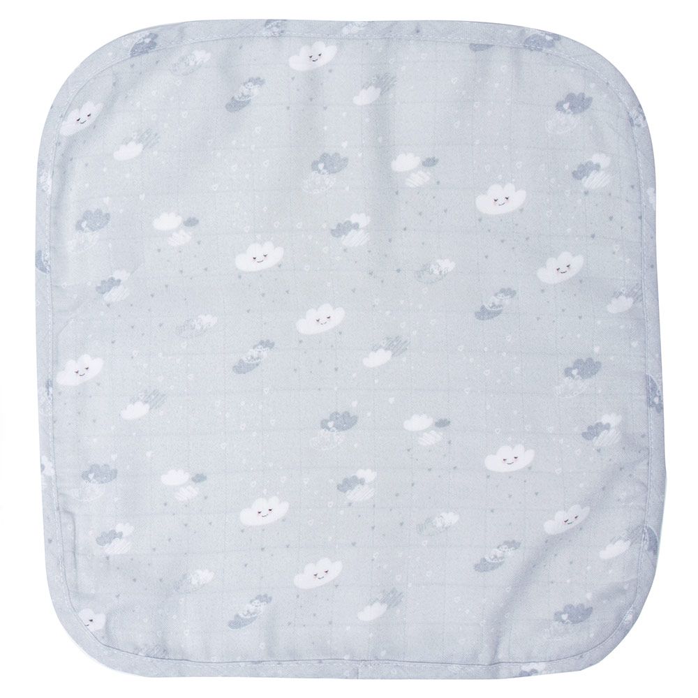 LUMA babycare Pflegetuch 3er Pack Musselin 32 x 32 cm - Lovely Sky