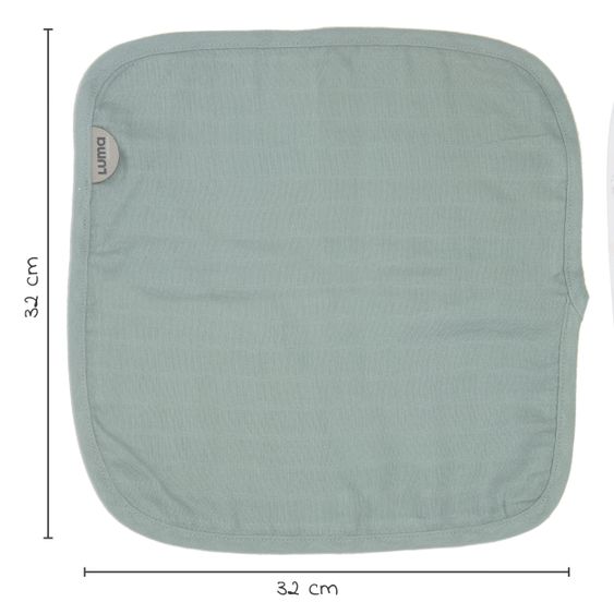 LUMA babycare Pflegetuch 3er Set Musselin 32 x 32 cm - Tropical Island