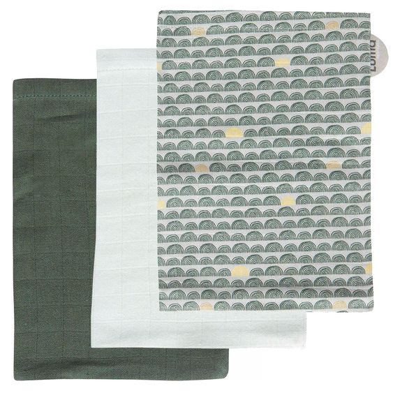 LUMA babycare Waschhandschuh 3er Pack - Muslin - Bow Deco