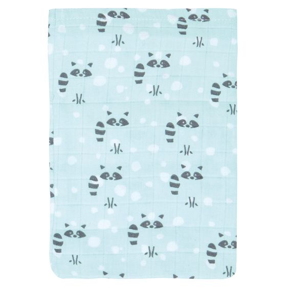 LUMA babycare Waschhandschuh 3er Pack Musselin - Racoon Mint