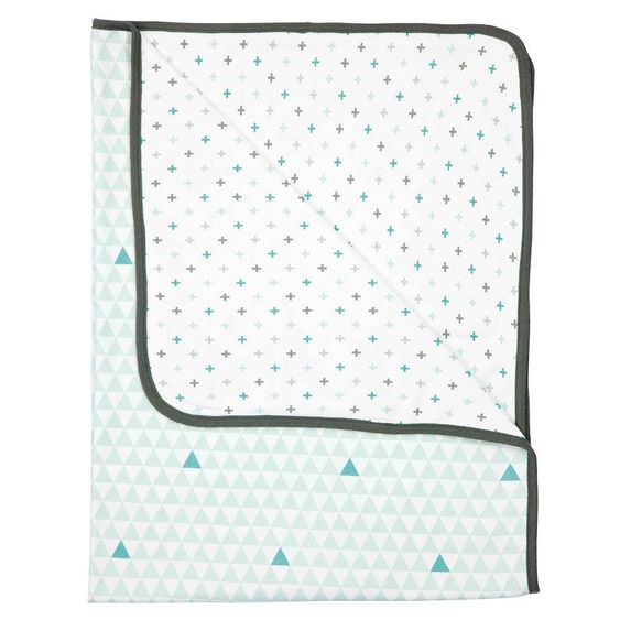 LUMA babycare Reversible blanket 75 x 100 cm - Misty Mint