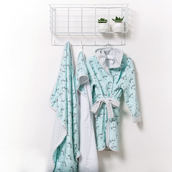 LUMA babycare Wende-Decke 75 x 100 cm - Racoon Mint