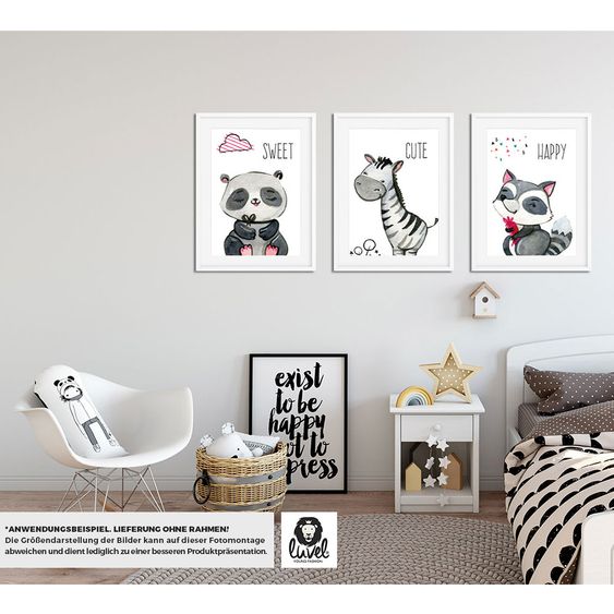 Luvel Poster 3er Set - Sweet Happy Cute - A4