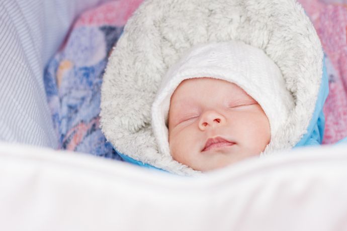 Mit Winterbabys spazieren gehen