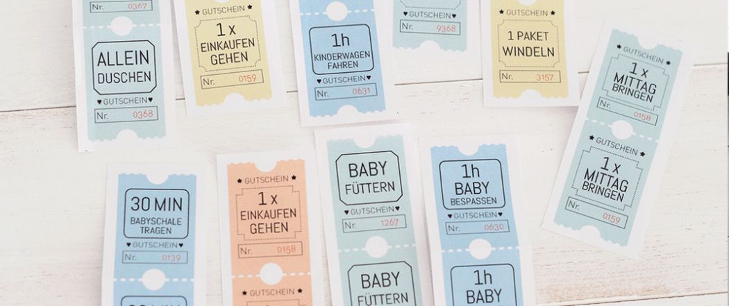 Geschenke zur Geburt Gutscheine