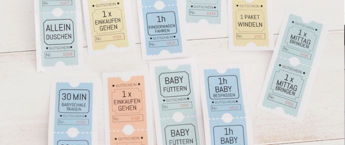 Geschenke zur Geburt Gutscheine