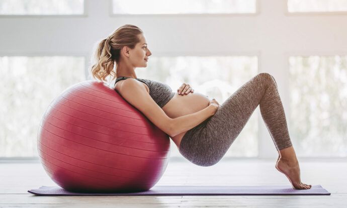 Gymnastikball Schwangerschaft, Geburt, Wehen, Rückbildung, Schwangerschaftsgymnastik, Baby beruhigen, Pezziball