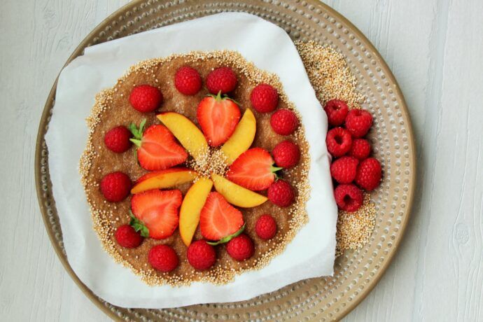 BLW Rezept Früchte Pizza Beeren Amaranth Baby Frühstück