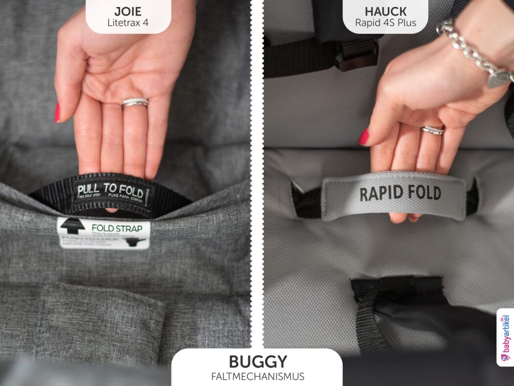 hauck rapid 4 s plus zusammenfalten, joie litetrax 4 zusammenklappen,einhand faltmechanismus, one hand fold buggy