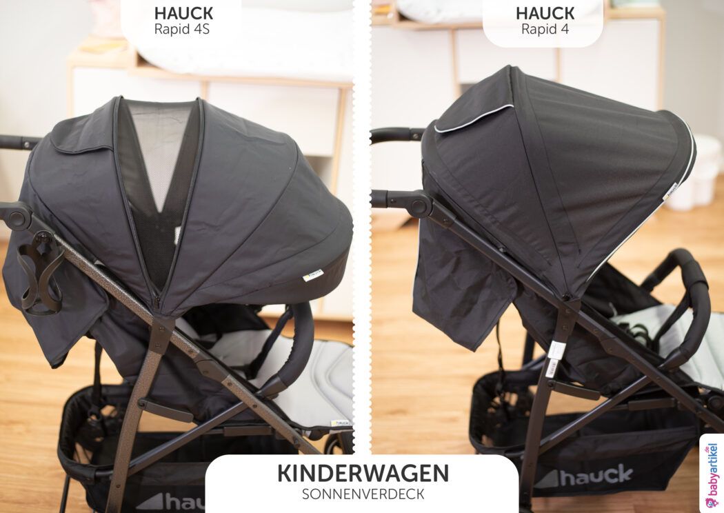 hauck rapid 4 oder 4s sonnenverdeck, verdeck unterschiede, buggy test vergleich